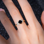 SR12947 Black Onyx Ring - Rose-Gold