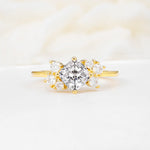 SR12947 Lab Diamond Ring - Yellow-Gold