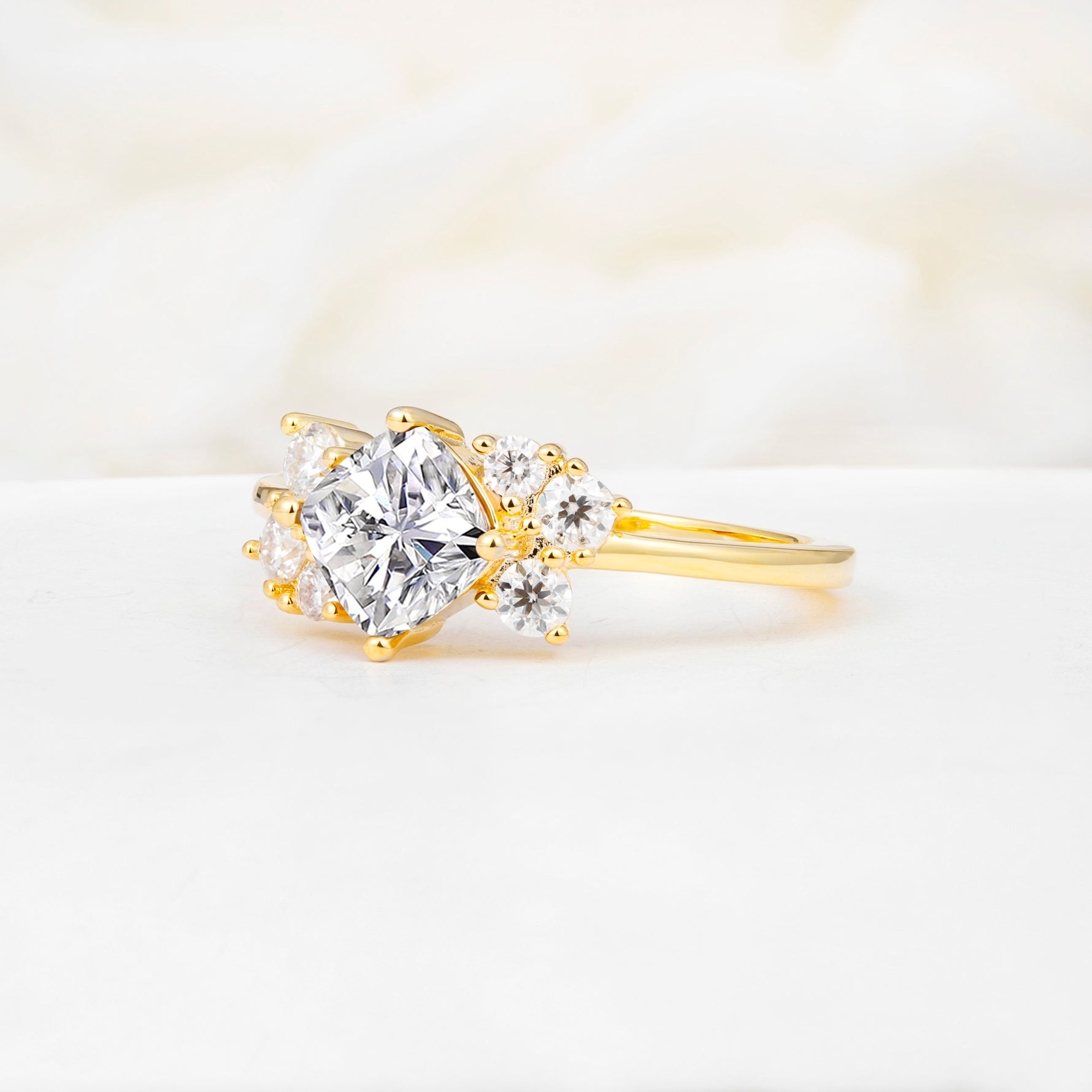 SR12947 Lab Diamond Ring - White-Gold