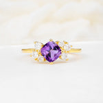 SR12947 Amethyst Ring - Yellow-Gold