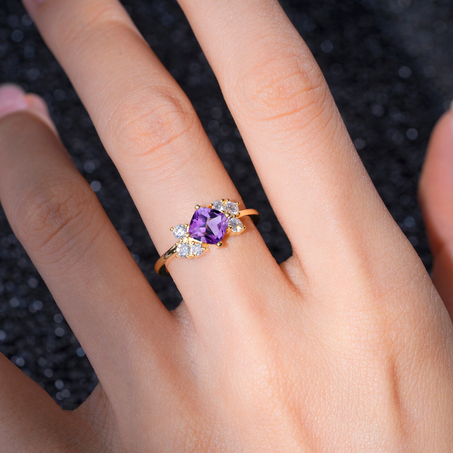 SR12947 Amethyst Ring - Rose-Gold