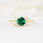 SR12947 Emerald Ring - Yellow-Gold