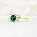 SR12947 Emerald Ring - White-Gold