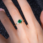 SR12947 Emerald Ring - Rose-Gold