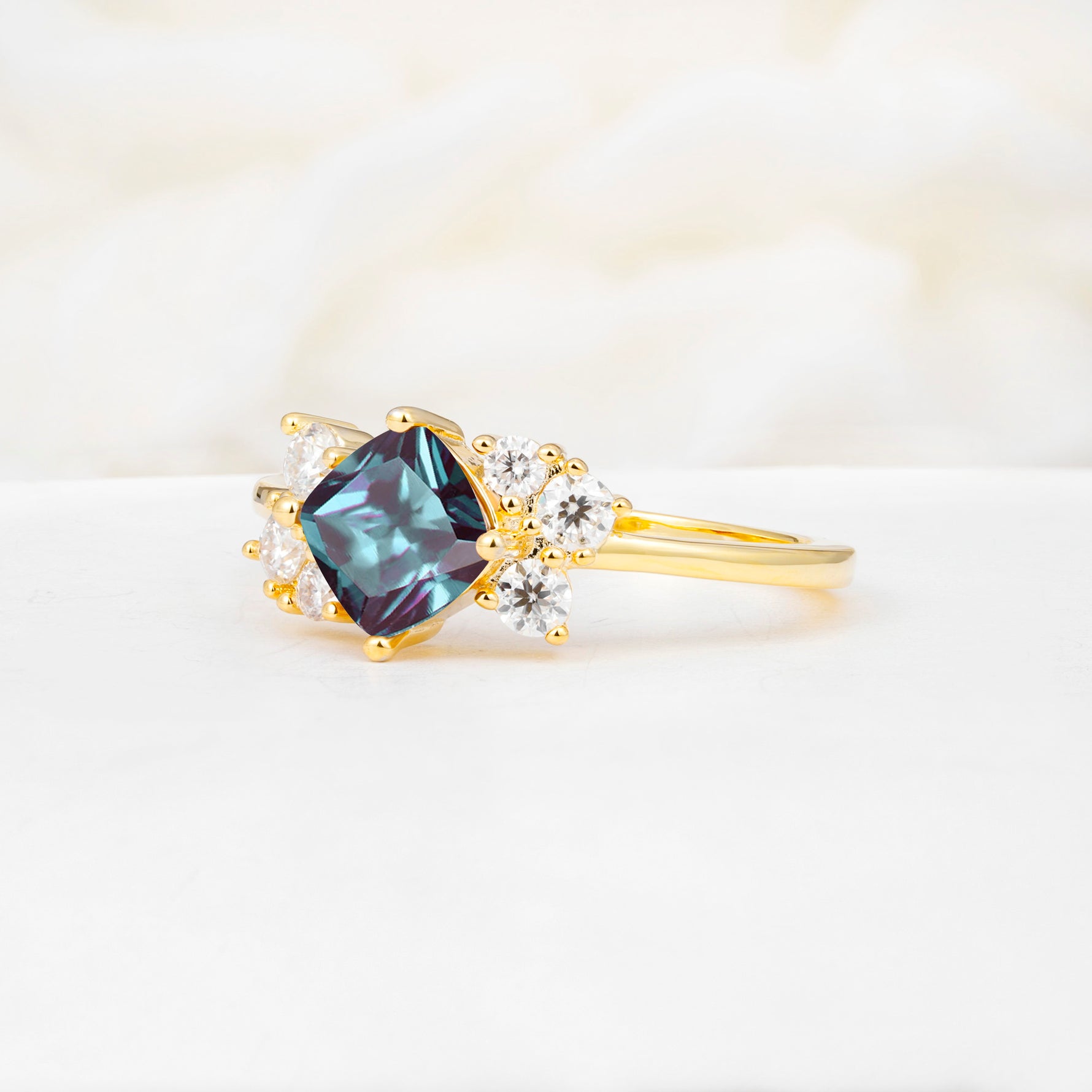 SR12947 Alexandrite Ring - White-Gold
