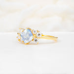 SR12947 Moonstone Ring - White-Gold
