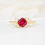 SR12947 Ruby Ring - Yellow-Gold