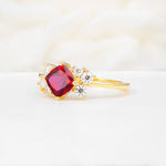 SR12947 Ruby Ring - White-Gold