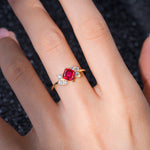 SR12947 Ruby Ring - Rose-Gold