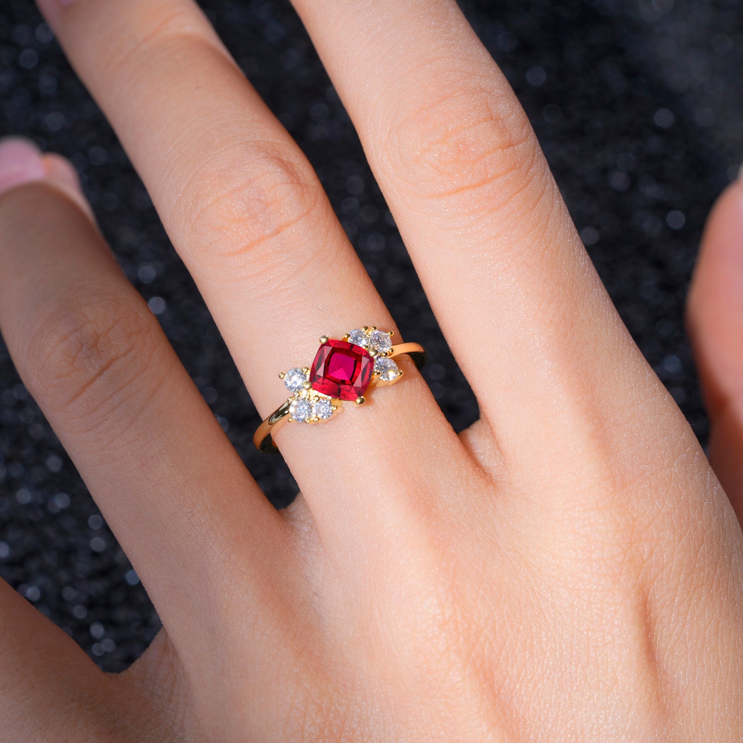 SR12947 Ruby Ring - Rose-Gold