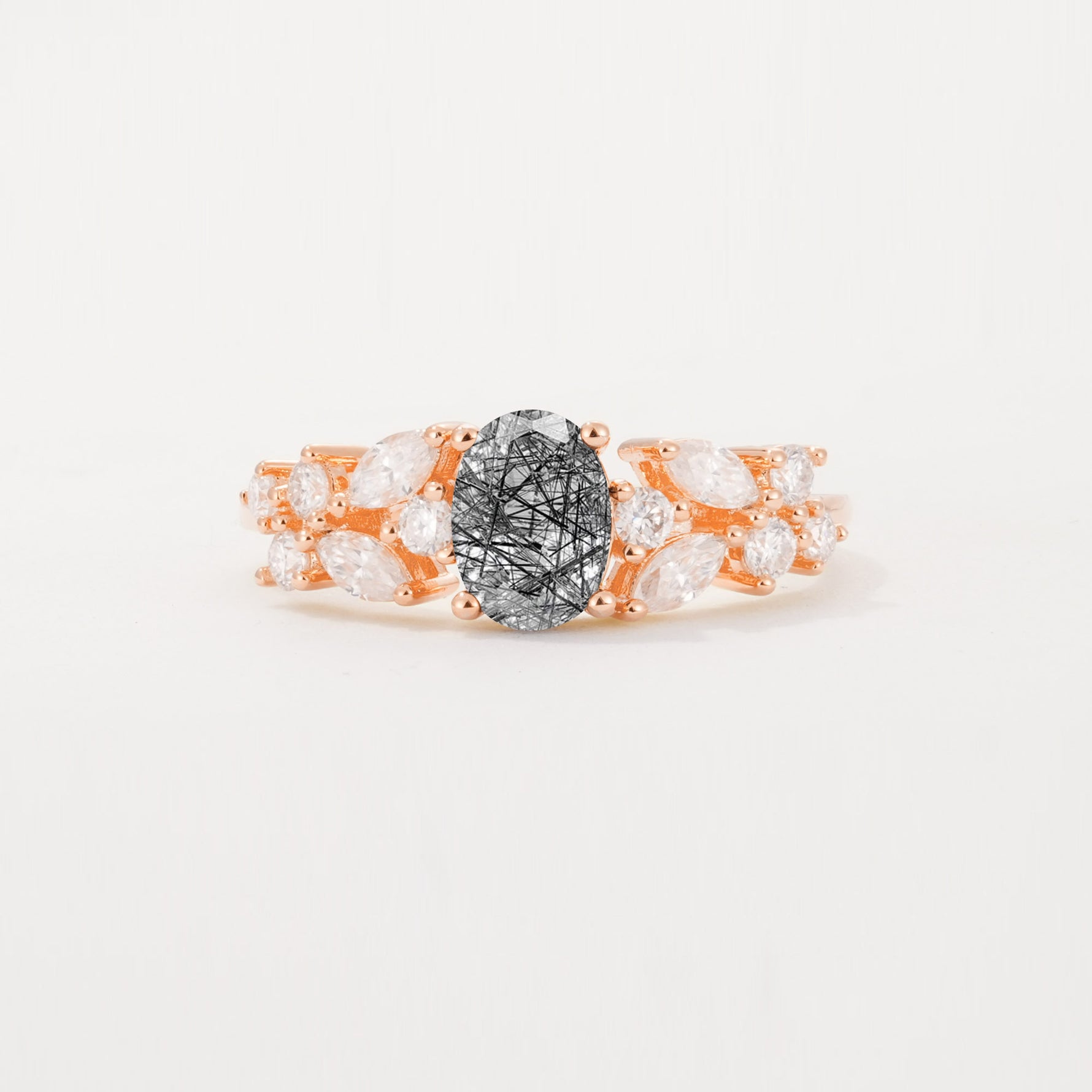 SR12948 Black Rutilated Quartz Ring - Additional view