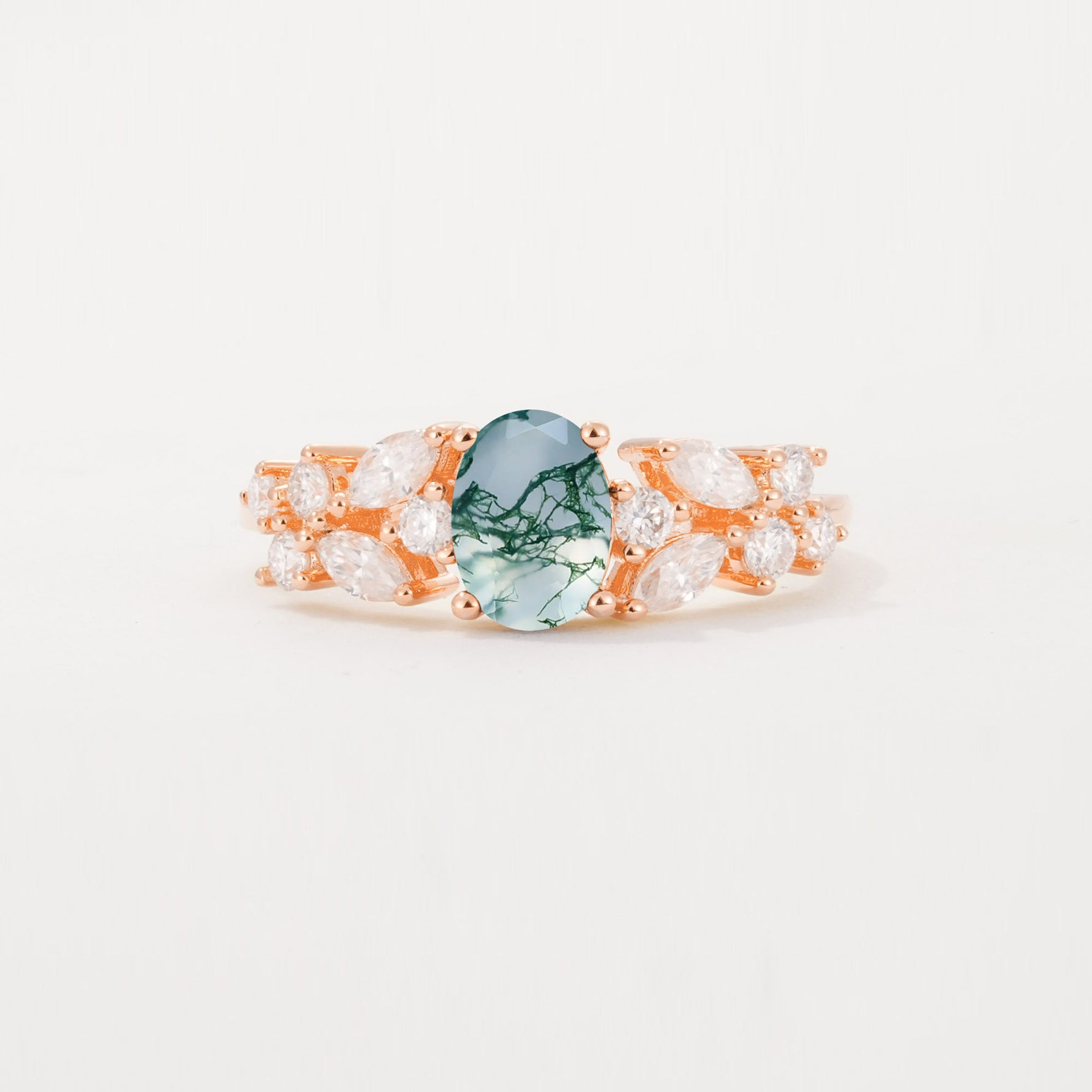 SR12948 Moss Agate Ring - Additional view