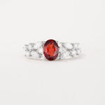 SR12948 Garnet Ring - Additional view