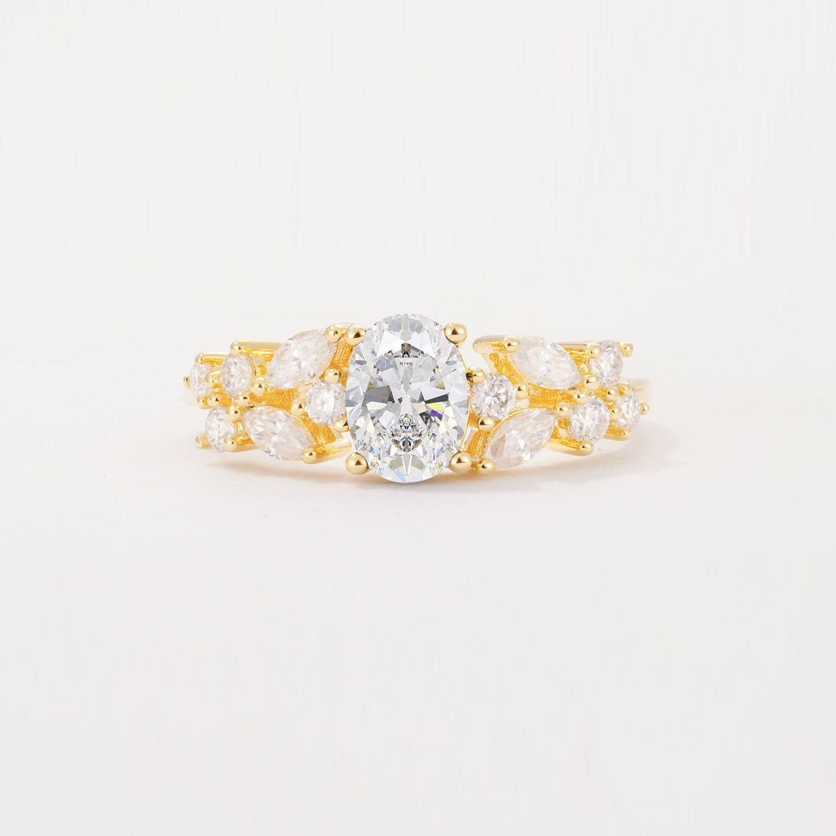 SR12948 Moissanite Ring - Yellow-Gold