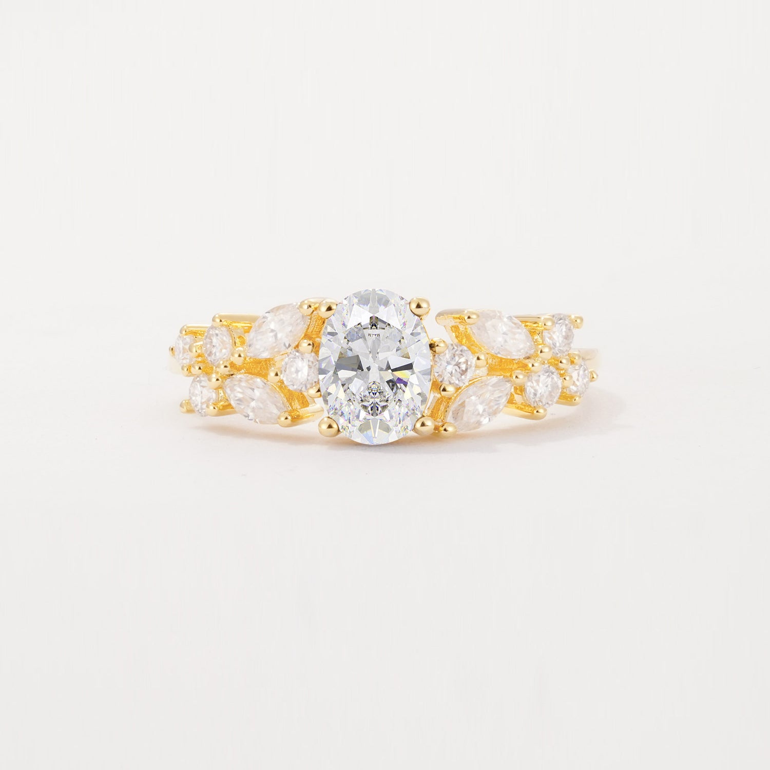 SR12948 Moissanite Ring - Yellow-Gold