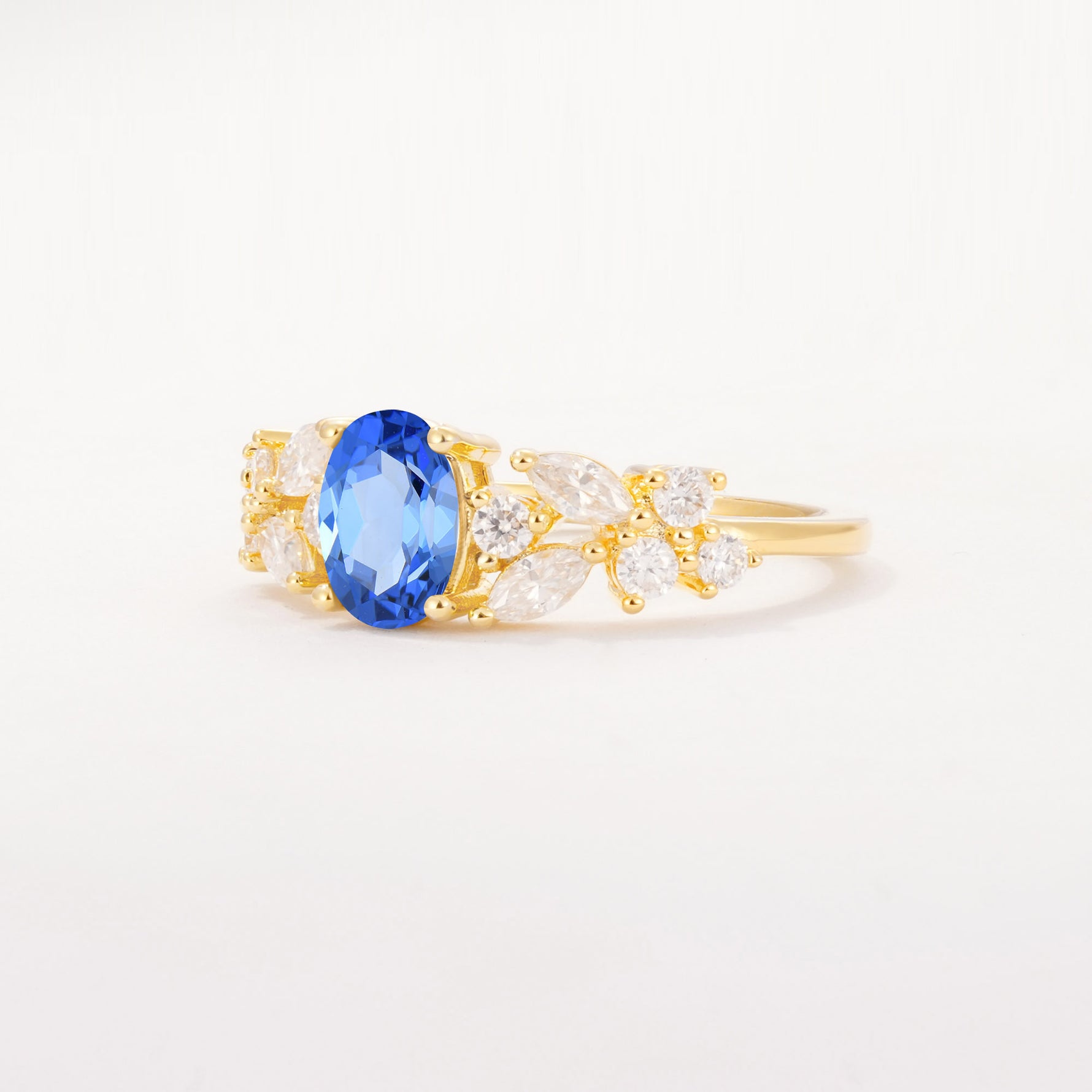 SR12948 Sapphire Ring - White-Gold