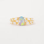 SR12948 Fire Opal Ring - Yellow-Gold
