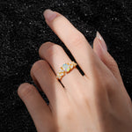 SR12948 Fire Opal Ring - Rose-Gold
