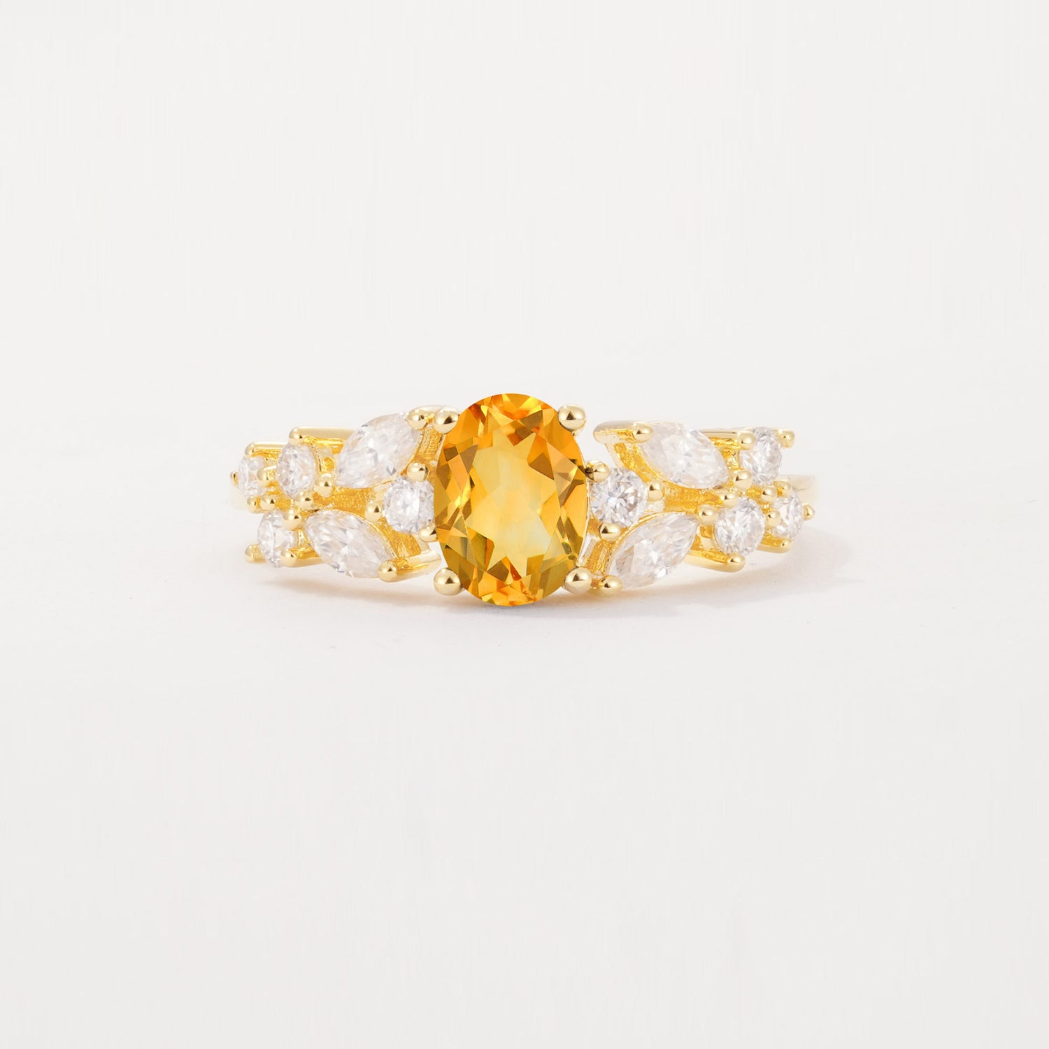 SR12948 Citrine Ring - Yellow-Gold