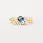 SR12948 Moss Agate Ring - Yellow-Gold