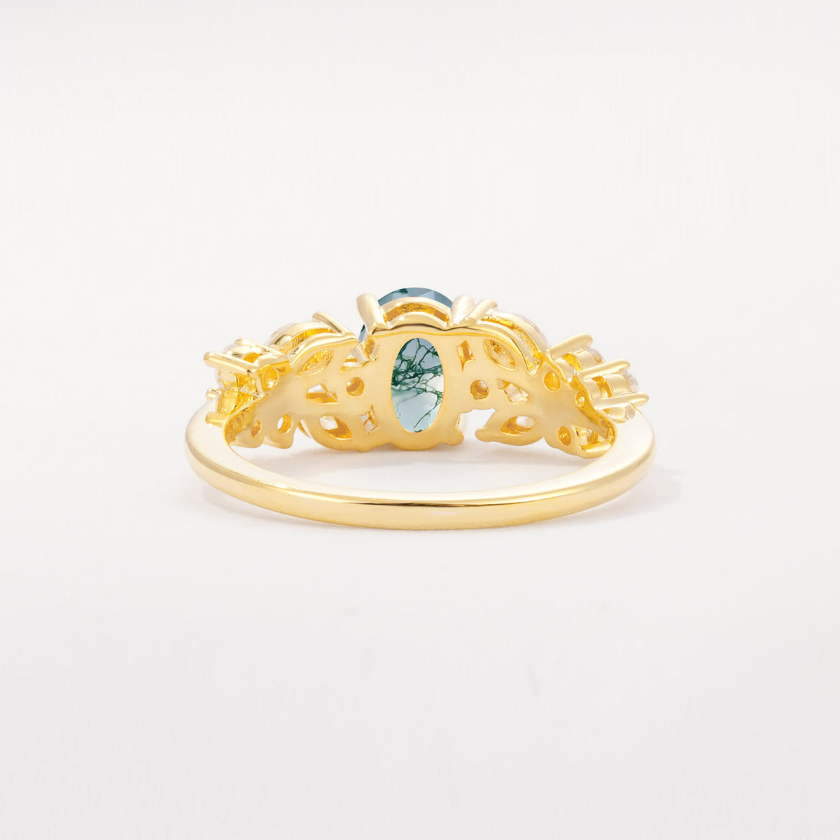 SR12948 Moss Agate Ring - Additional view