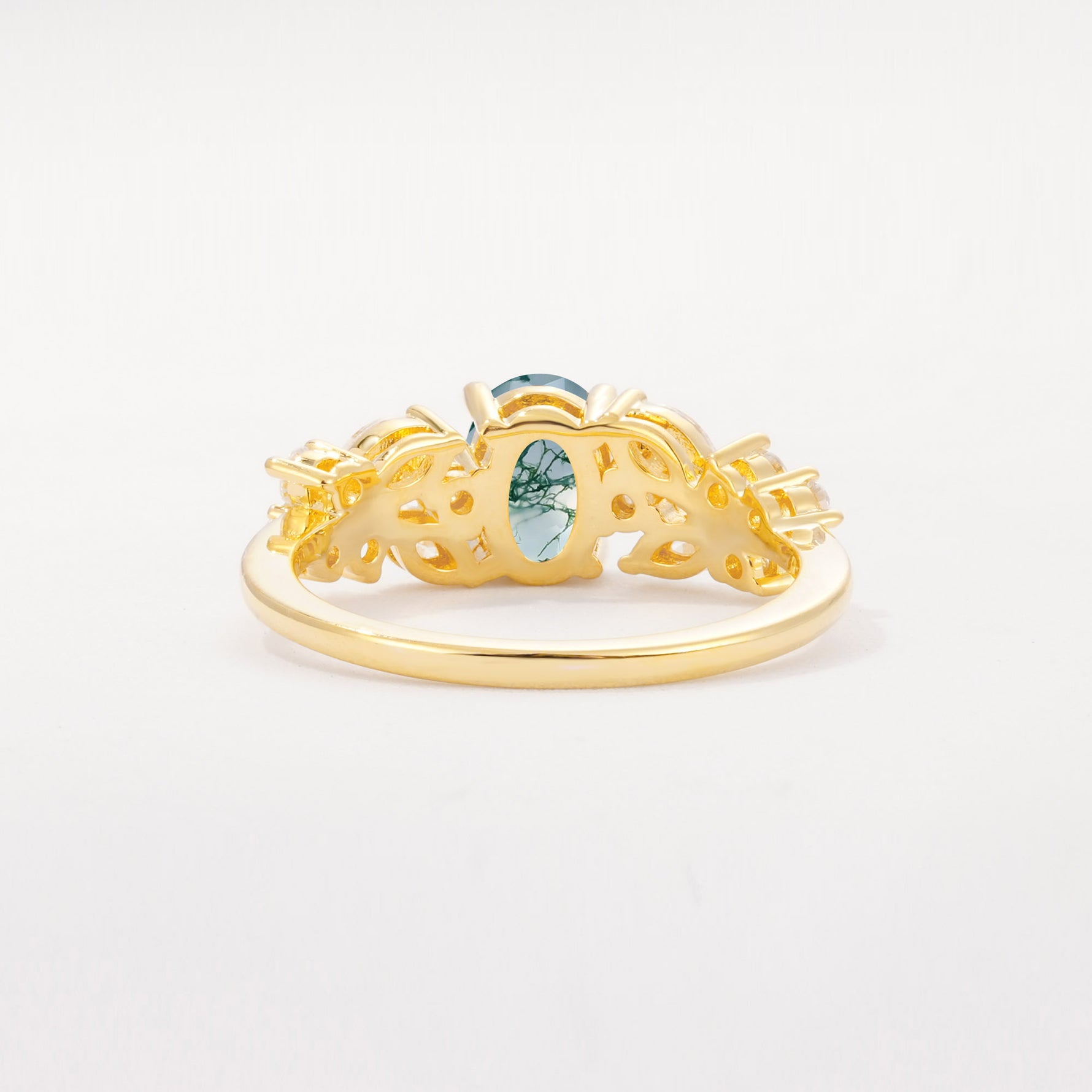 SR12948 Moss Agate Ring - Additional view