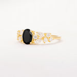 SR12948 Black Onyx Ring - White-Gold