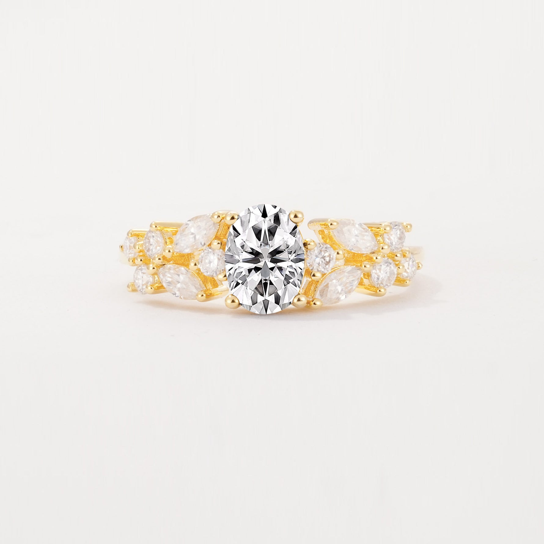 SR12948 Lab Diamond Ring - Yellow-Gold