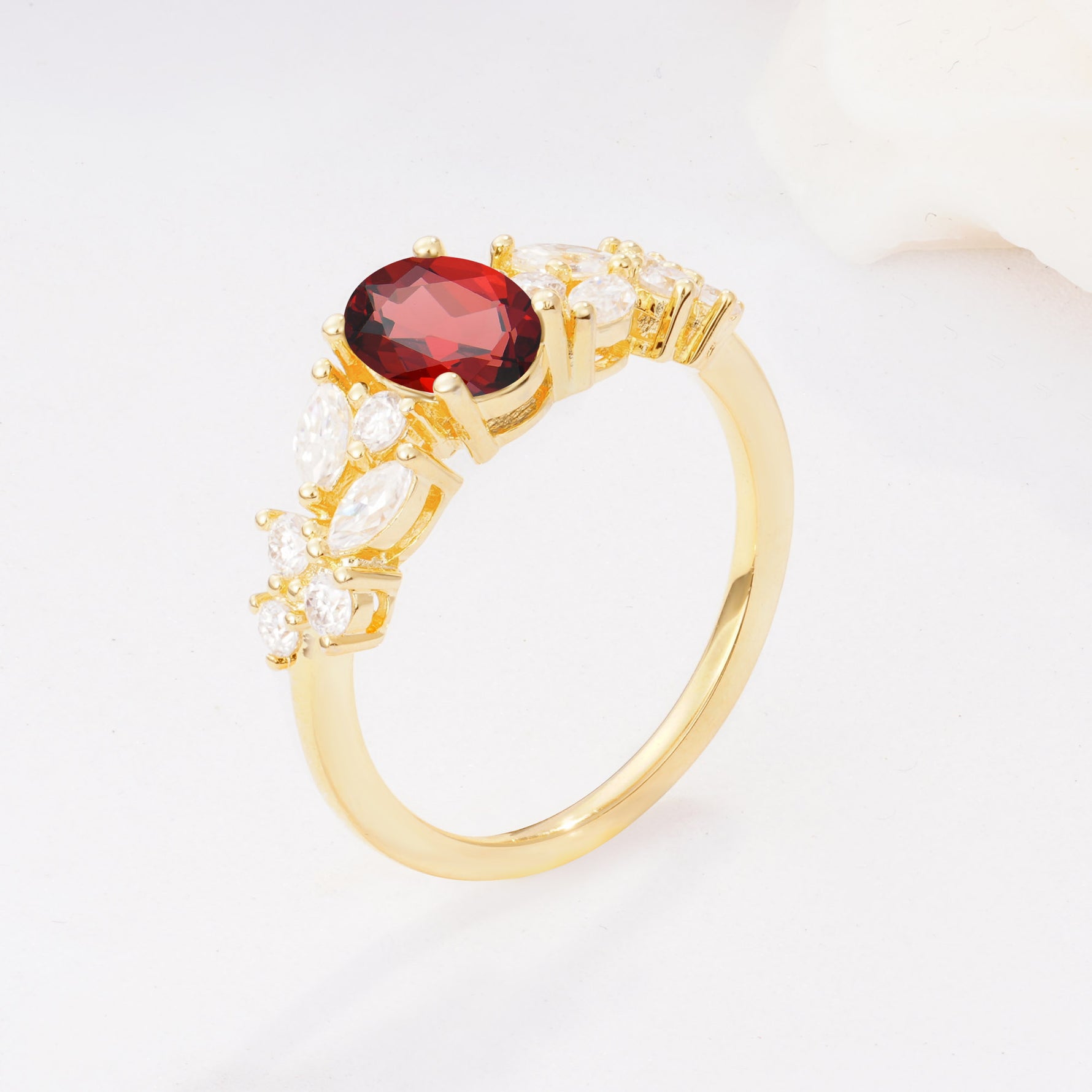 SR12948 Garnet Ring - Additional view