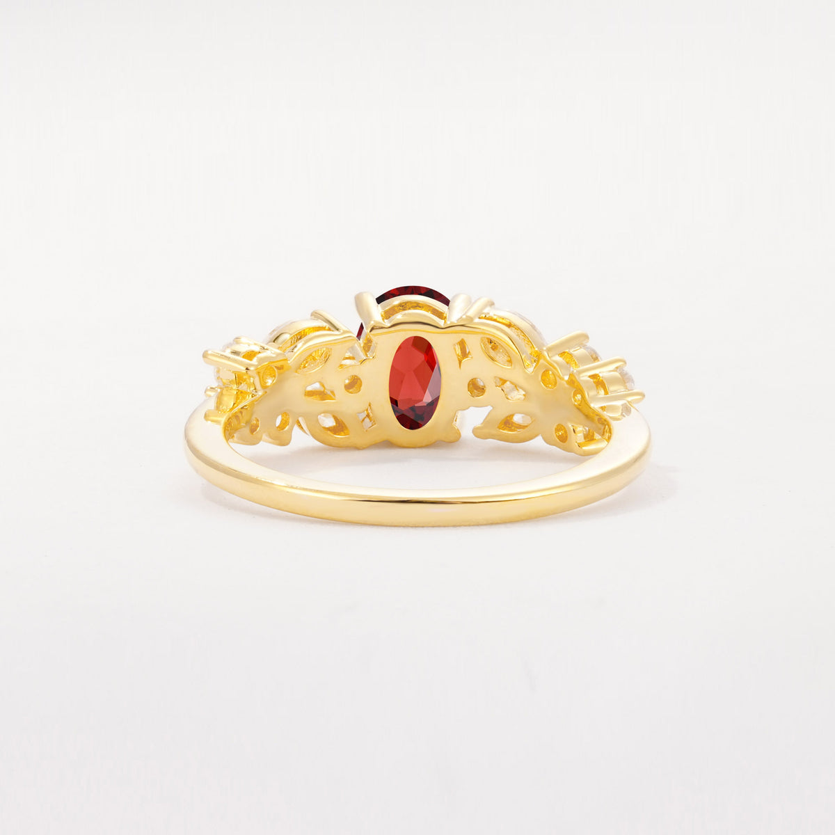 SR12948 Garnet Ring - Additional view