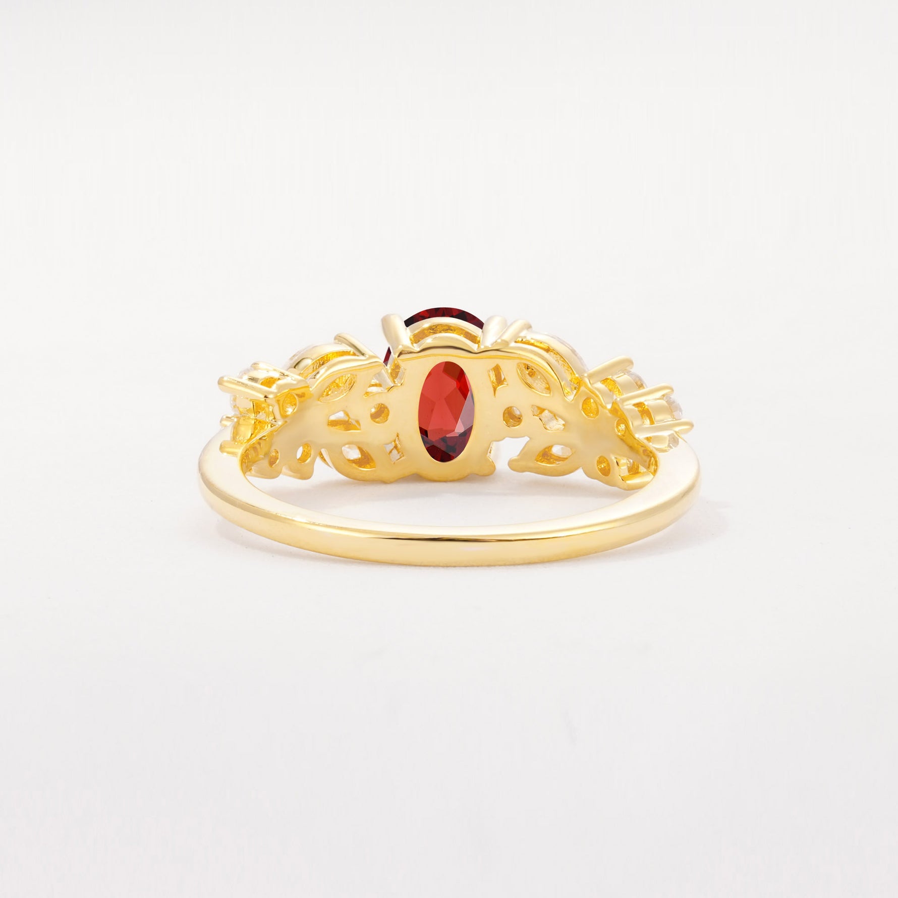 SR12948 Garnet Ring - Additional view