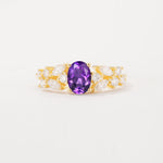 SR12948 Amethyst Ring - Yellow-Gold
