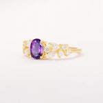 SR12948 Amethyst Ring - White-Gold