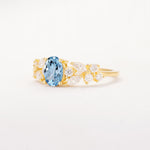 SR12948 Aquamarine Ring - White-Gold