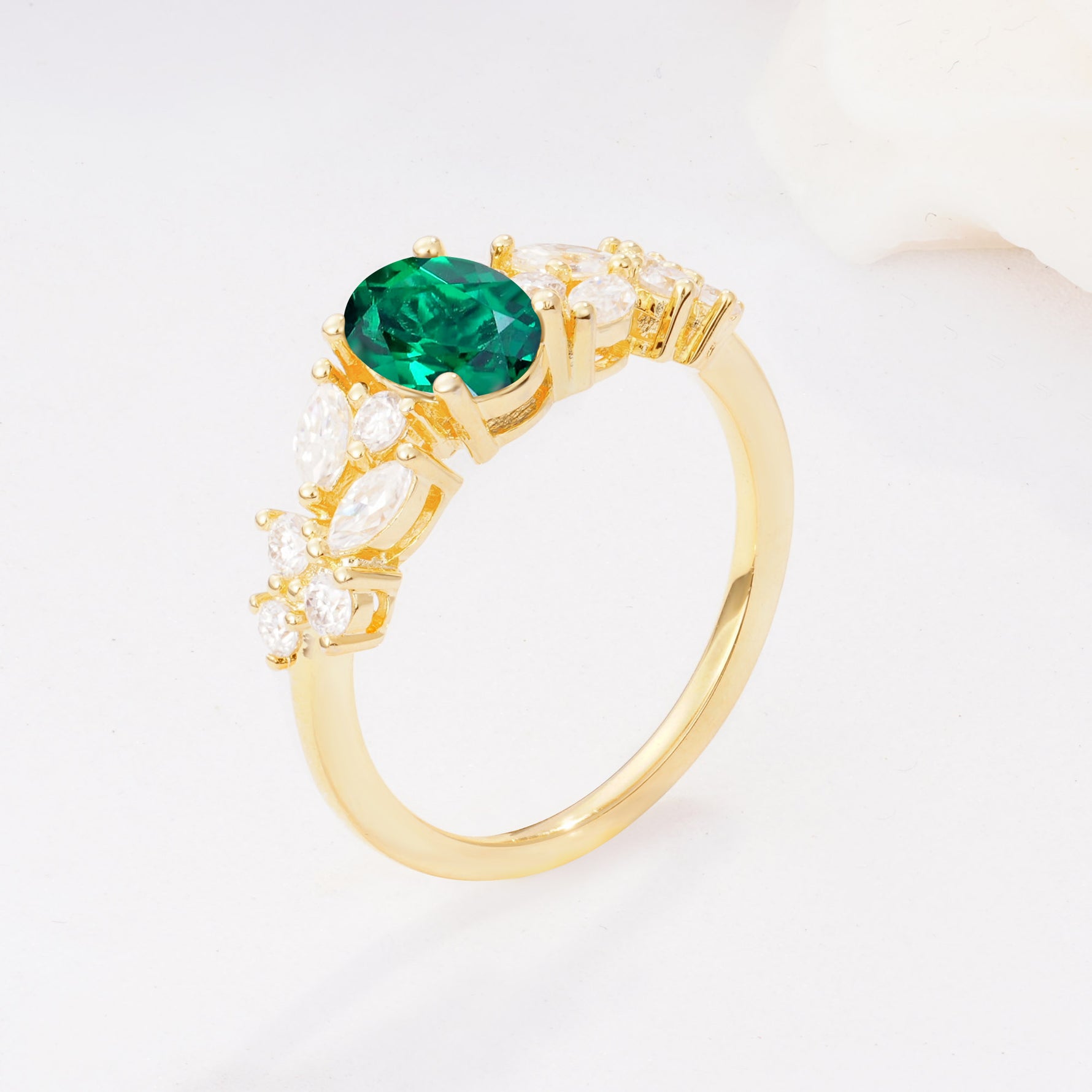 SR12948 Emerald Ring - Additional view