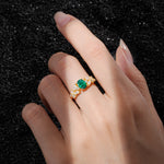 SR12948 Emerald Ring - Rose-Gold