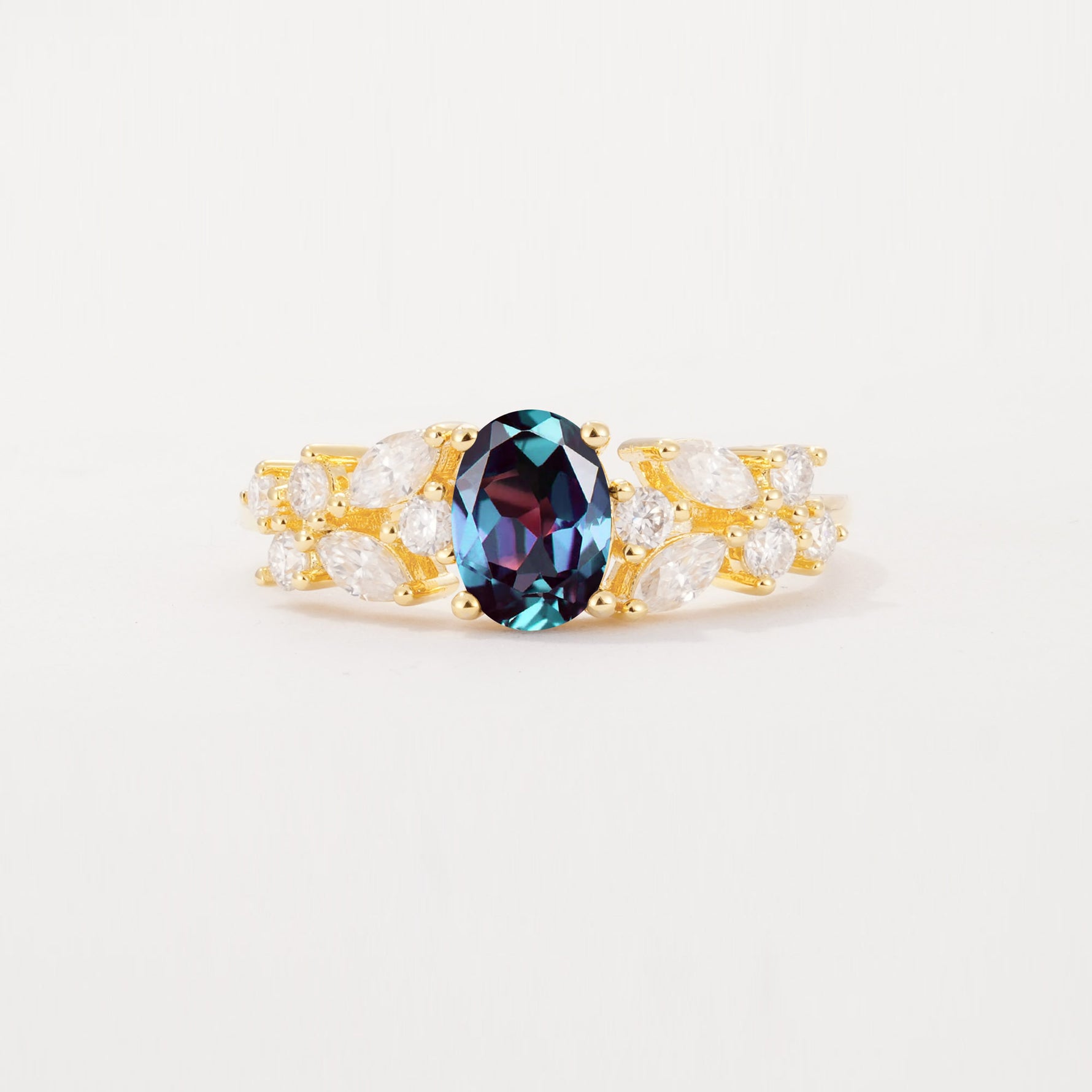 SR12948 Alexandrite Ring - Yellow-Gold