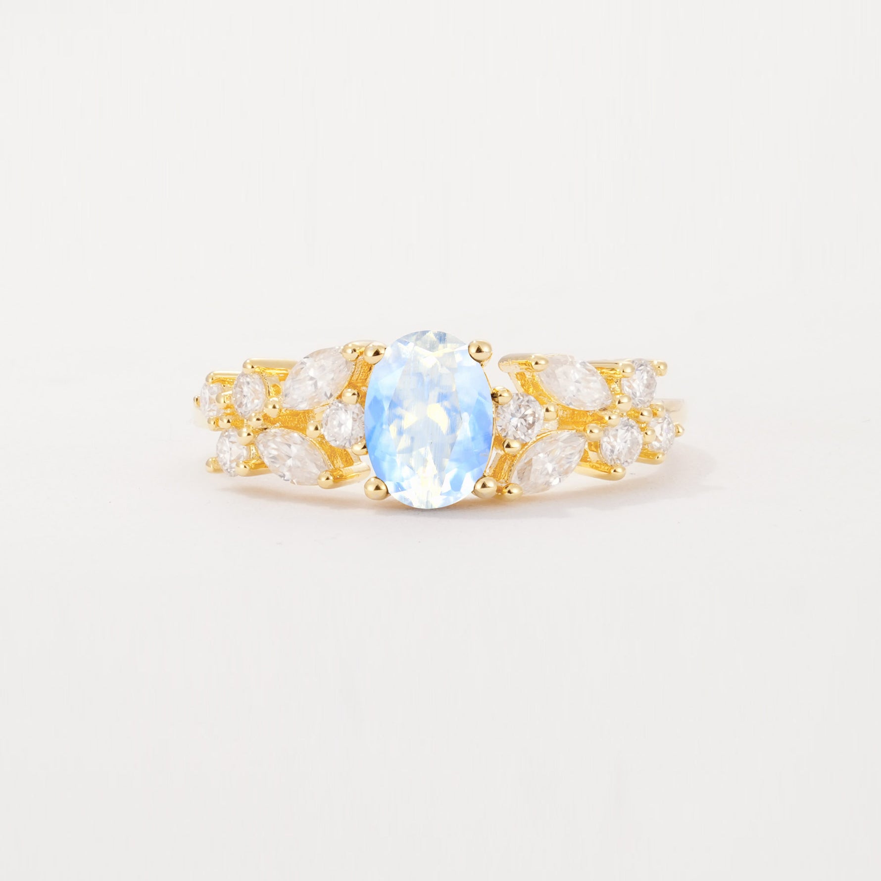 SR12948 Moonstone Ring - Yellow-Gold