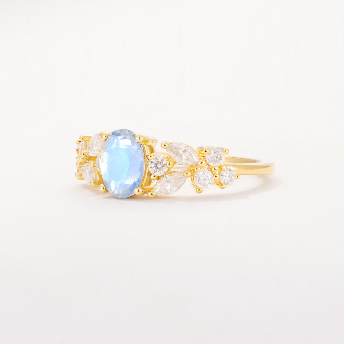 SR12948 Moonstone Ring - White-Gold
