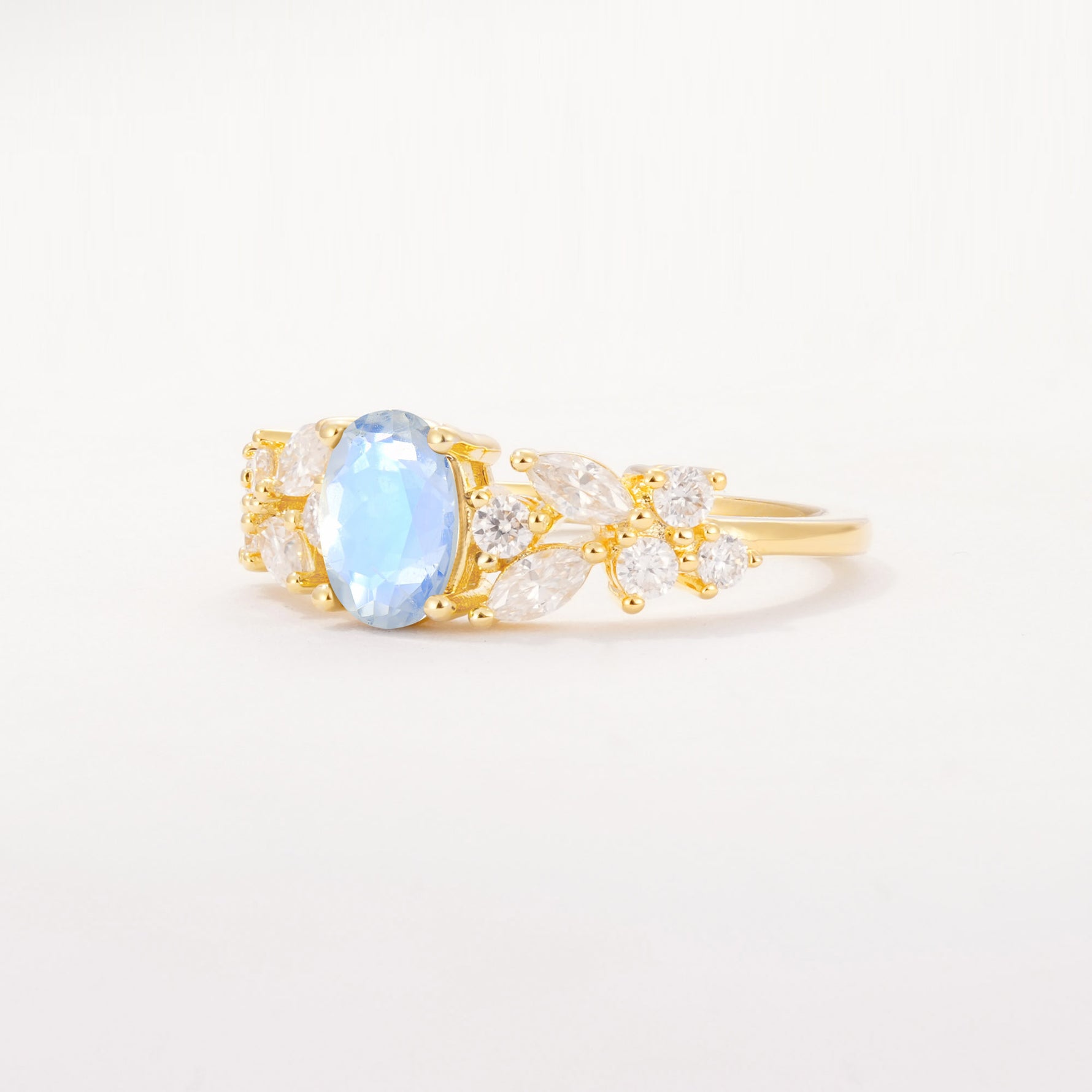 SR12948 Moonstone Ring - White-Gold