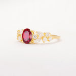 SR12948 Ruby Ring - White-Gold