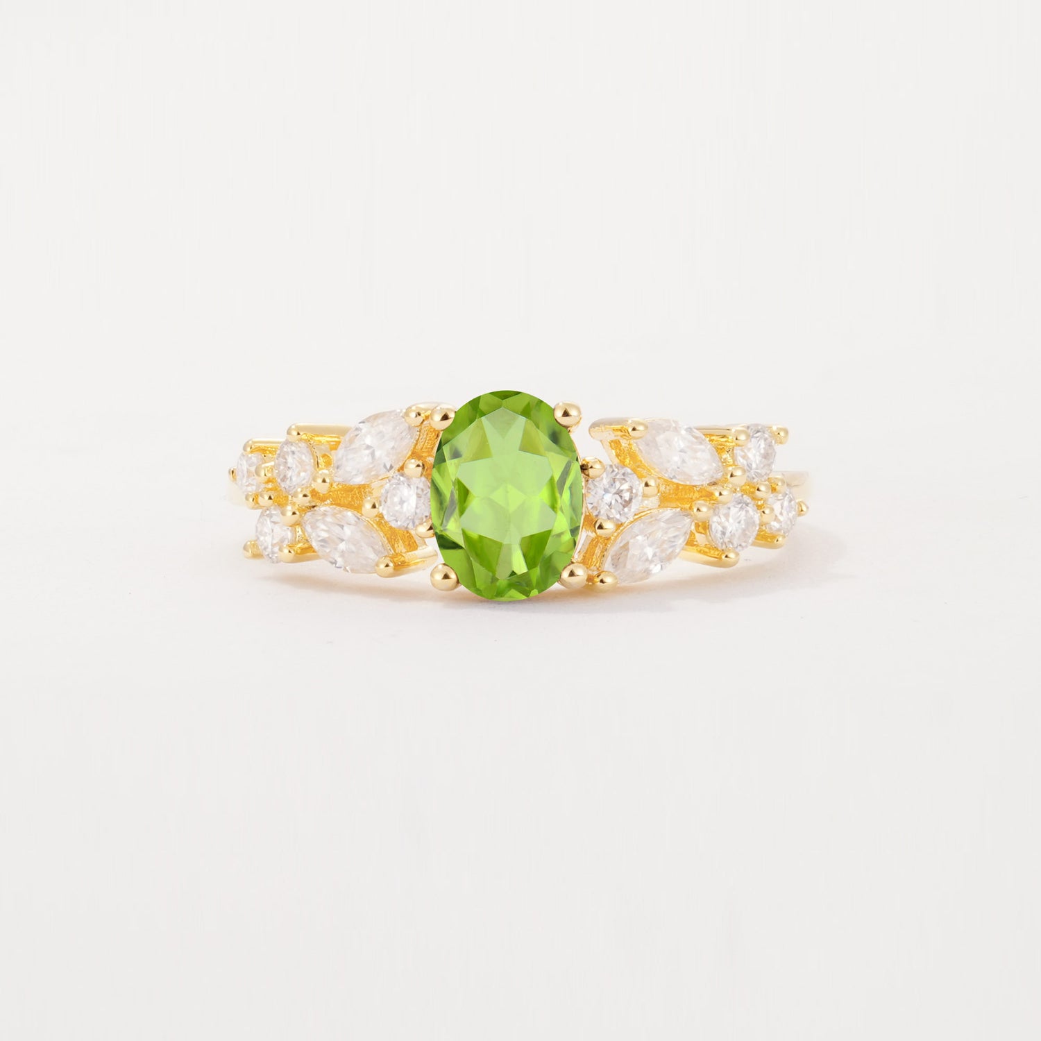 SR12948 Peridot Ring - Yellow-Gold