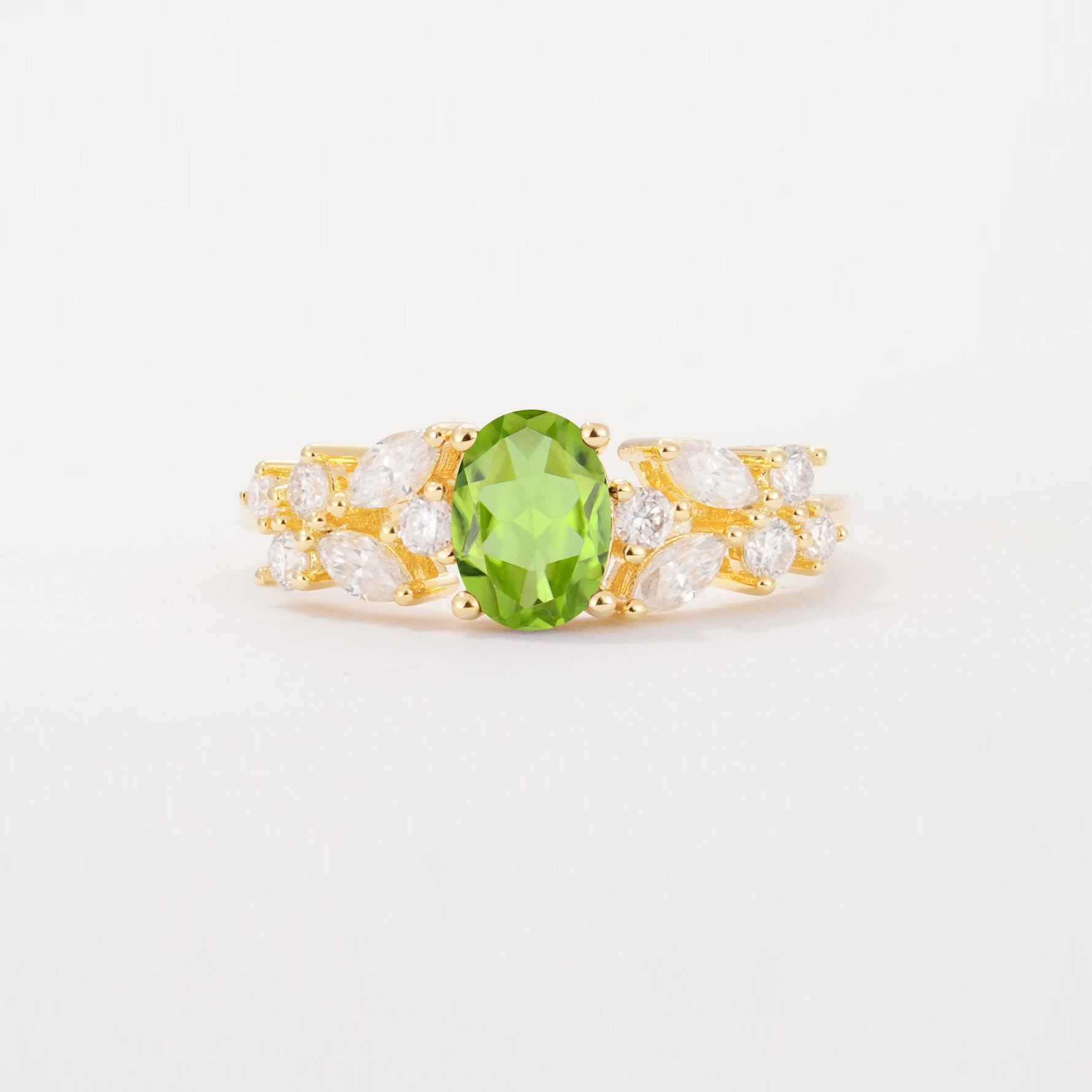 SR12948 Peridot Ring - Yellow-Gold