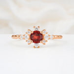 SR13123 Garnet Ring - Additional view