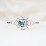 SR13123 Moss Agate Ring - Additional view