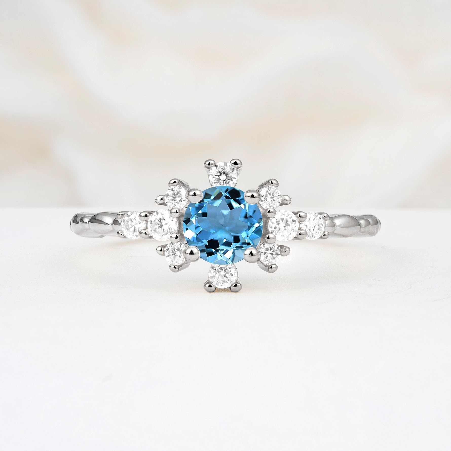 SR13123 Aquamarine Ring - Additional view