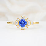 SR13123 Sapphire Ring - Yellow-Gold