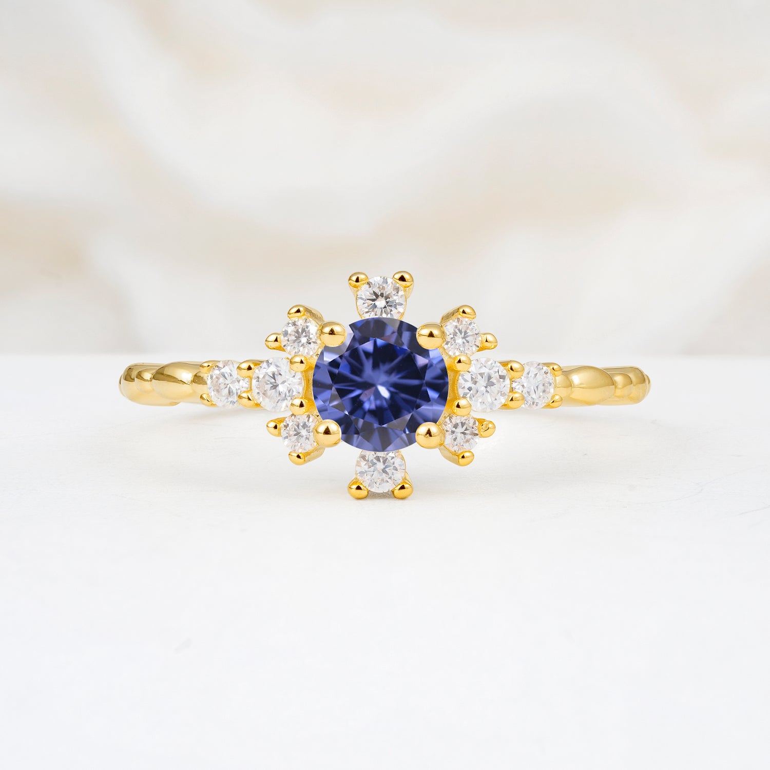 SR13123 Tanzanite Ring - Yellow-Gold