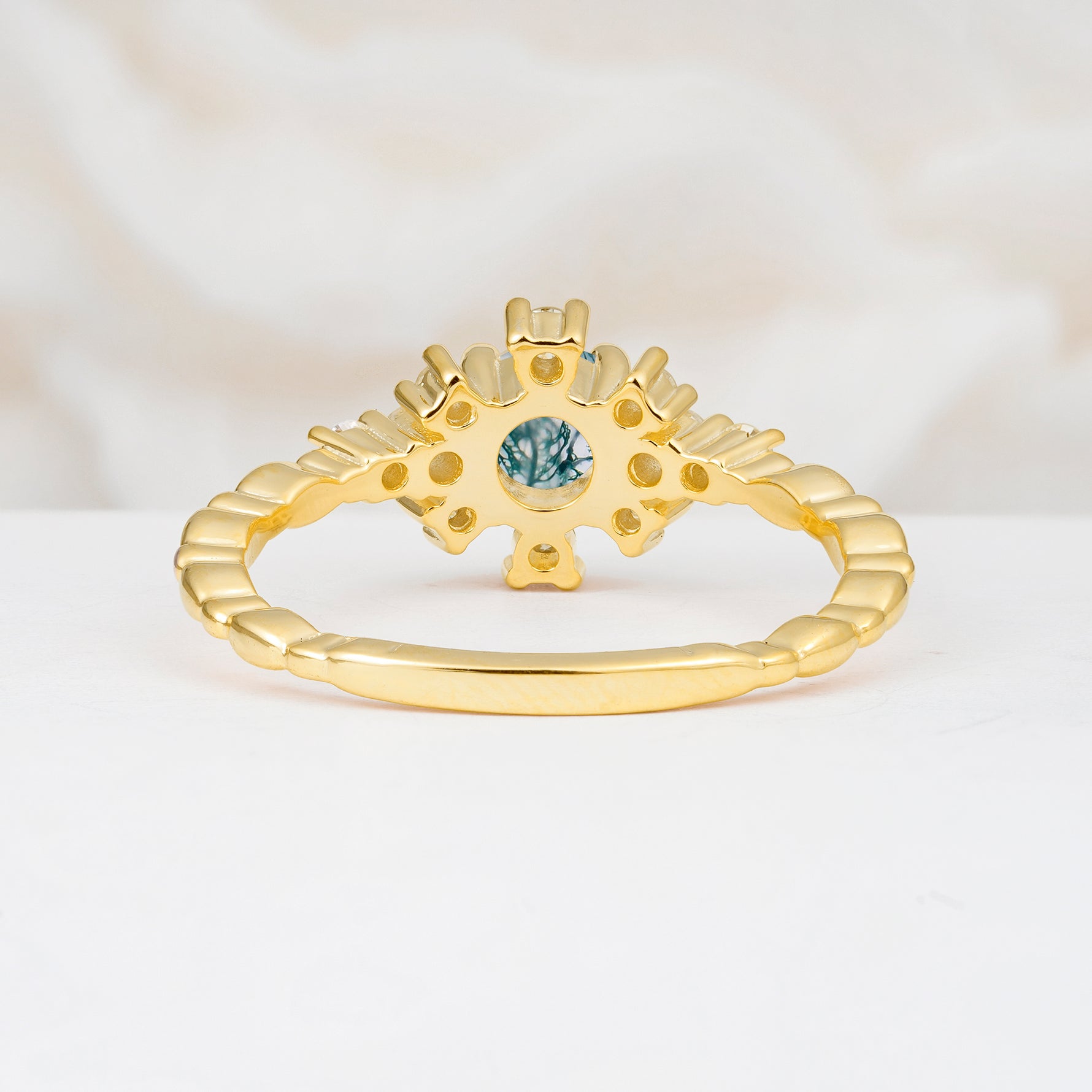 SR13123 Moss Agate Ring - Additional view