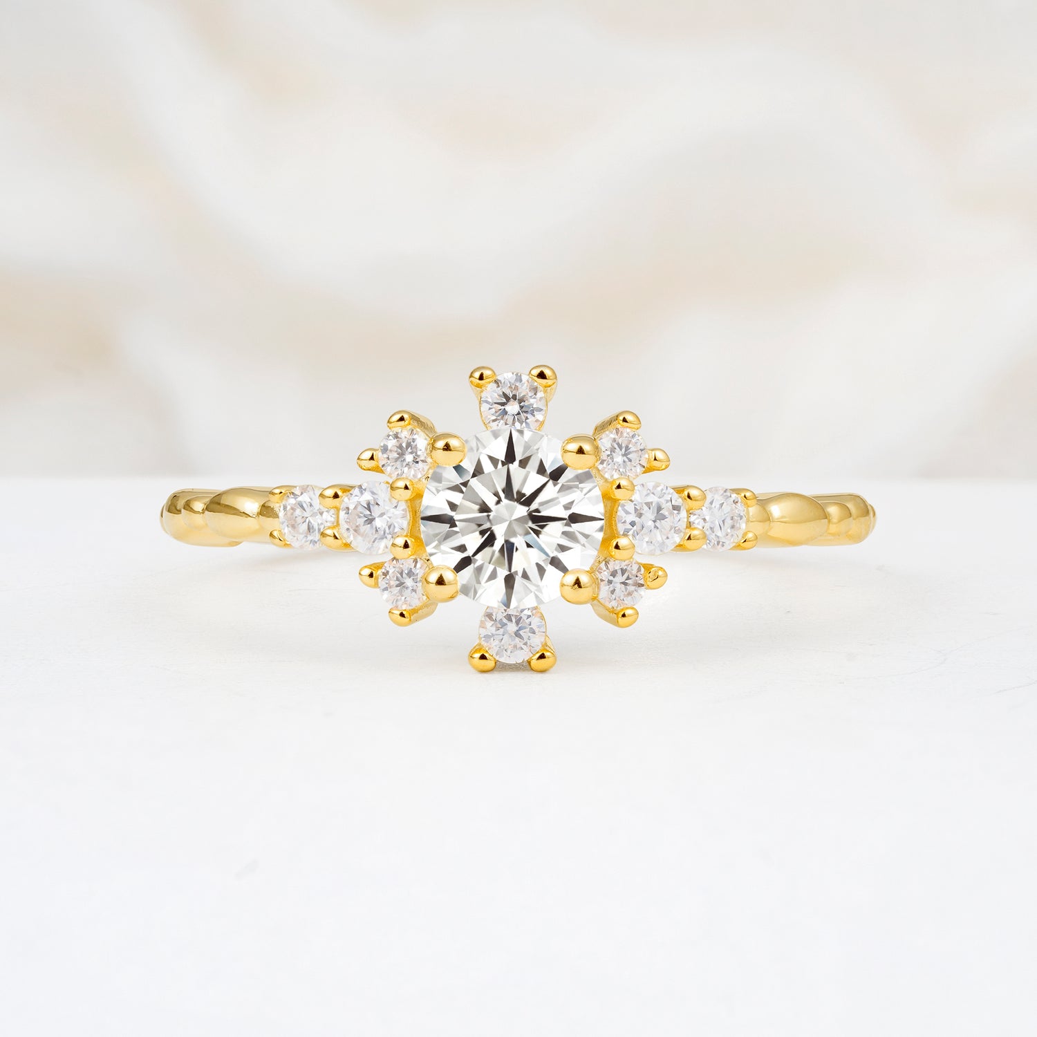 SR13123 Lab Diamond Ring - Yellow-Gold